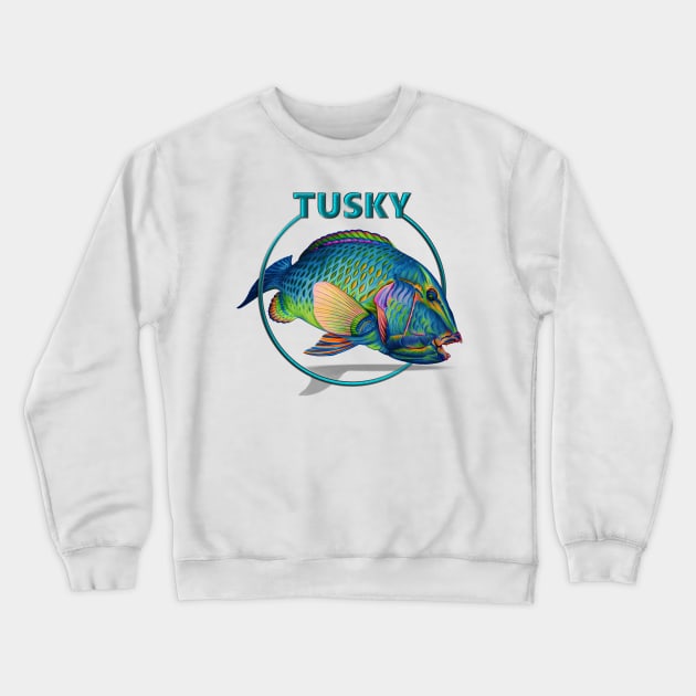 TUSKY Crewneck Sweatshirt by Art by Paul